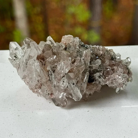 Colombian high-quality Lemurian Quartz Fuchsite inclusion Lemurian Cluster - Picture 4 of 6